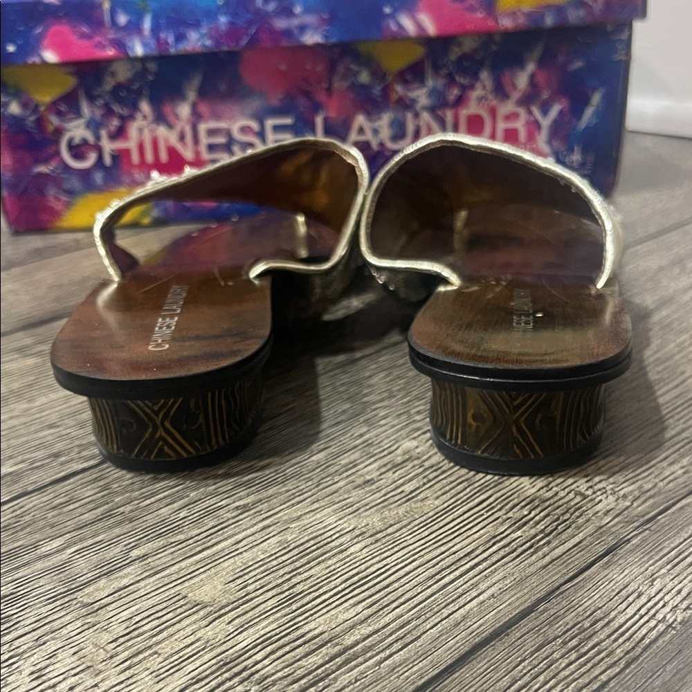 Chinese Laundry Metallic Embellished Sandals - Picture 3 of 3